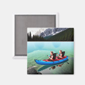 Kajak auf türkisblauem Wasser Magnet (Vorderseite/Rückseite)