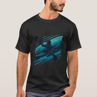 Kajak-Cross-Geschwindigkeitslinien Kajak T-Shirt