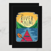 Kajak - Der Fluss ruft und ich muss gehen Einladung (Vorne/Hinten)