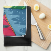 Kajak - Der Fluss ruft und ich muss gehen Geschirrtuch (Viertel Falte)