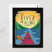 Kajak - Der Fluss ruft und ich muss gehen Postkarte (Vorne/Hinten)