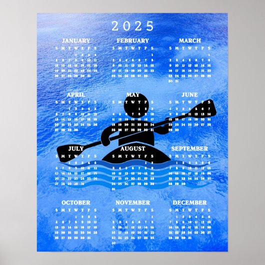 Kajak-Design 2025 Kalenderposter Poster (Vorne)