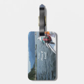 Kajak im Ozean Gepäckanhänger (Rückseite vertikal)