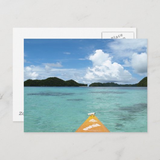 Kajak im Paradies Postkarte (Vorne/Hinten)