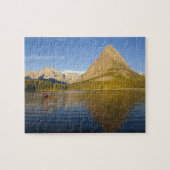 Kajak im Swiftcurrent Lake bei Sonnenaufgang Puzzle (Horizontal)