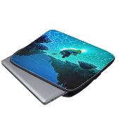 Kajak in glühender Wassergestaltung Laptopschutzhülle (Vorne Knopf)