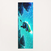 Kajak in glühender Wassergestaltung Yogamatte (Vorderseite)