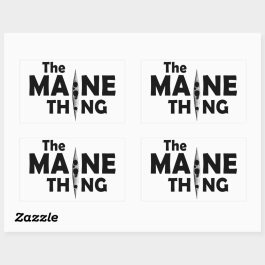 Kajak ist das Wichtigste Rechteckiger Aufkleber (Blatt)