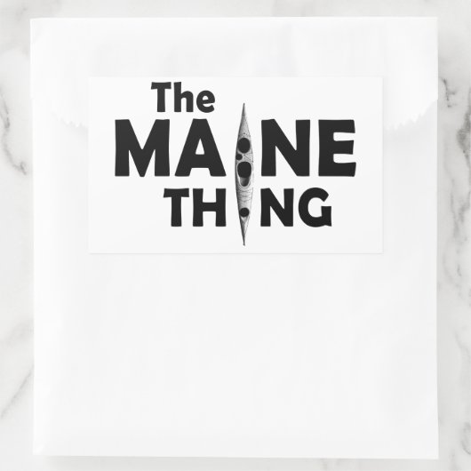 Kajak ist das Wichtigste Rechteckiger Aufkleber (Tasche)