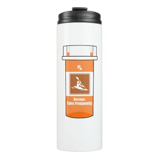 Kajak ist mein Medikament Thermosbecher (Vorderseite)