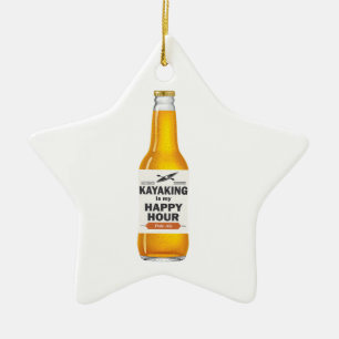 Kajak ist meine glückliche Stunde Keramikornament