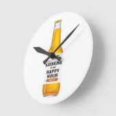 Kajak ist meine glückliche Stunde Runde Wanduhr (Winkel)