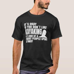Kajak Kajak Bootsfahrer paddeln Kanufahrer mit wei T-Shirt