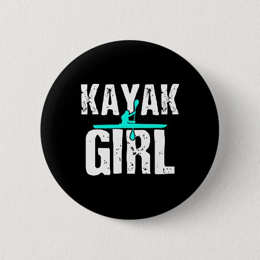Kajak Kajaking Bootfahren Geschenk Wasser Rudern  Button (Vorderseite)