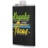 Kajak - Kajaks und Tacos Funny Kayaking Flachmann (Links)