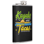 Kajak - Kajaks und Tacos Funny Kayaking Flachmann (Rechts)