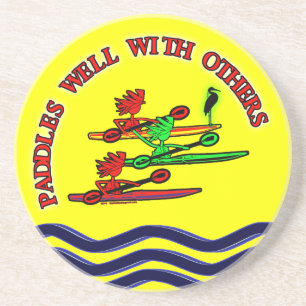 Kajak-Kanu - Paddel gut mit anderen Getränkeuntersetzer