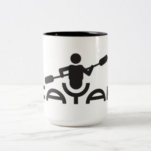 Kajak-Logo-Tasse Zweifarbige Tasse