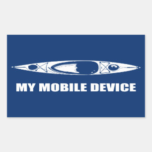 Kajak, mein mobiles Gerät Rechteckiger Aufkleber