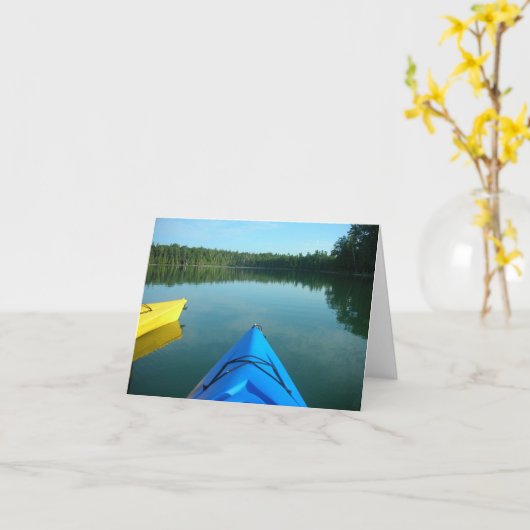 Kajak Notecard Karte (Gelbe Blume)