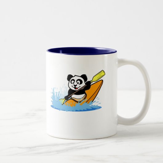 Kajak Panda Zweifarbige Tasse (Rechts)