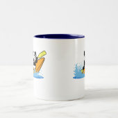 Kajak Panda Zweifarbige Tasse (Mittel)