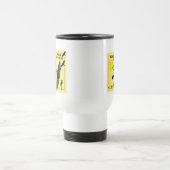 Kajak schaufelt gut auf Gelb Reisebecher (Mittel)