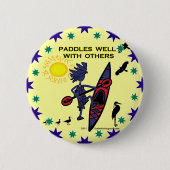 Kajak schaufelt gut mit anderen II Button (Vorderseite)