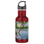 Kajak schwimmend auf Tafelfelsen Edelstahlflasche (Vorderseite)