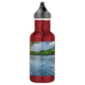 Kajak schwimmend auf Tafelfelsen Edelstahlflasche (Rechts)