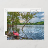 Kajak schwimmt auf dem Tafelfelsen See bald wieder Postkarte (Vorne/Hinten)