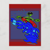 Kajak über Wasserfall Shirts & Dinge Postkarte (Vorderseite)