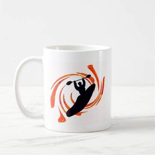 Kajak Wasser-Steigen Kaffeetasse (Links)