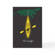 Kajak Weihnachtskarte "Alles ist hell"