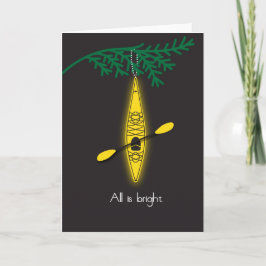 Kajak Weihnachtskarte "Alles ist hell" Feiertagskarte