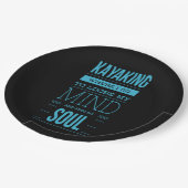 Kajak, wo ich hingehe, um meinen Geist zu verliere Pappteller (Schrägansicht)