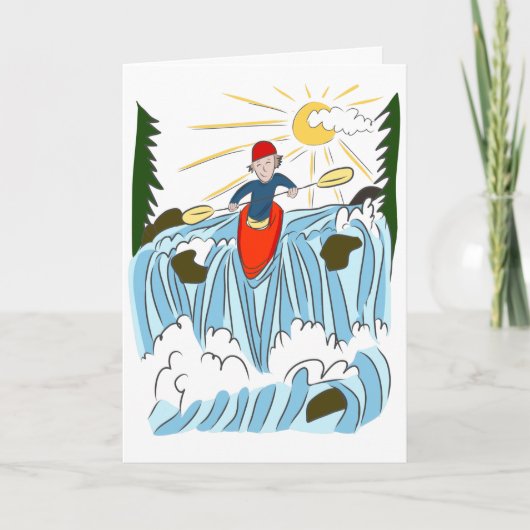 Kajakabenteuer Geburtstag Karte (Vorderseite)