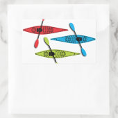 Kajakaufkleber Rechteckiger Aufkleber (Tasche)