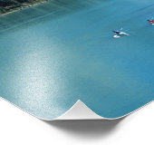 Kajakfahren am Maligne Lake auf der Spirit Island Fotodruck (Ecke)