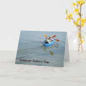 Kajakfahren am Tag des Vaters Karte (Gelbe Blume)