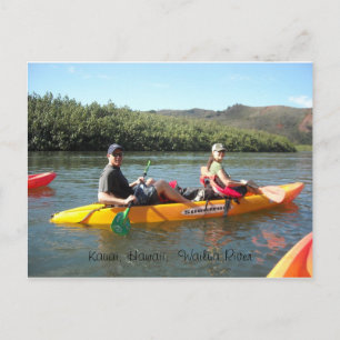 Kajakfahren auf dem Wailua River Postkarte