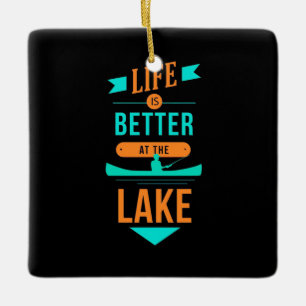 Kajakfahren Das Leben Ist Besser Am See Keramikornament