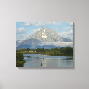 Kajakfahren im Grand Teton National Park Leinwanddruck