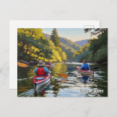 Kajakfahren im russischen Fluss California Postkarte (Vorne/Hinten)