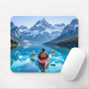 Kajakfahren in den Bergen Mousepad