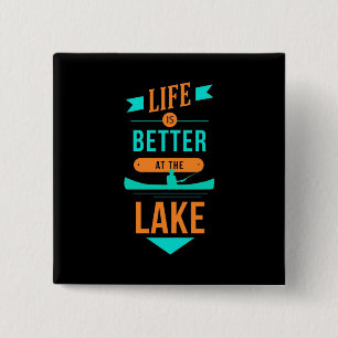 Kajakfahren ist am See besser Button