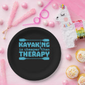 Kajakfahren ist billiger als Therapie Pappteller (Party)
