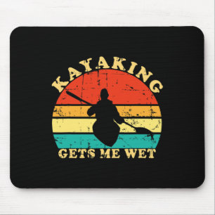 Kajakfahren macht mich nass Retro Vintage Kajakfah Mousepad