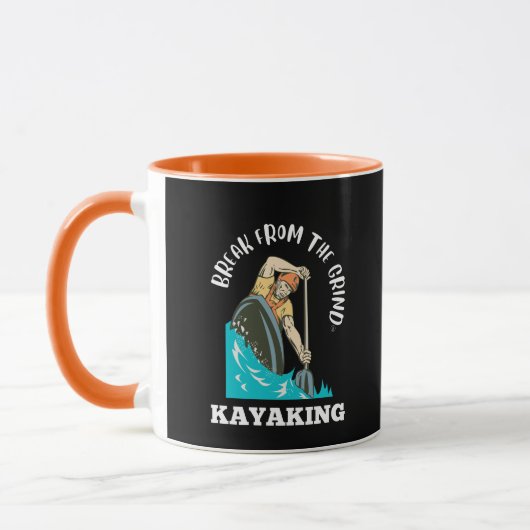 Kajakfahren (Weiß) Kaffeetasse (Links)