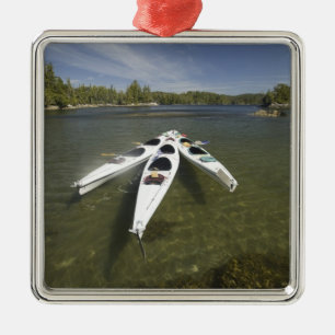 Kajakflotte in Erholung Nachmittags Nachmittag Silbernes Ornament